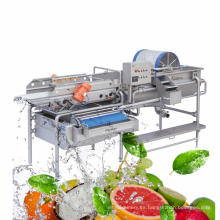 Línea de lavado de fresa/lavadora de frutas enjuague de fruta